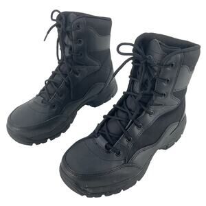 Interceptor Black Leather Steel Toe Combat Military Boots Men’s Size 8 Preowned